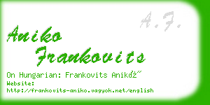 aniko frankovits business card